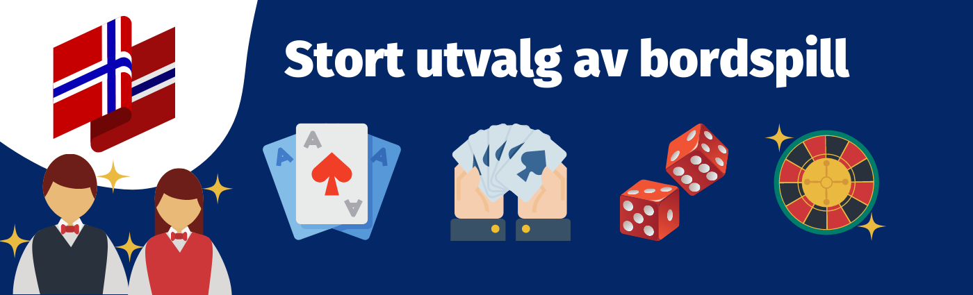 Stort utvalg av bordspill hos online casino