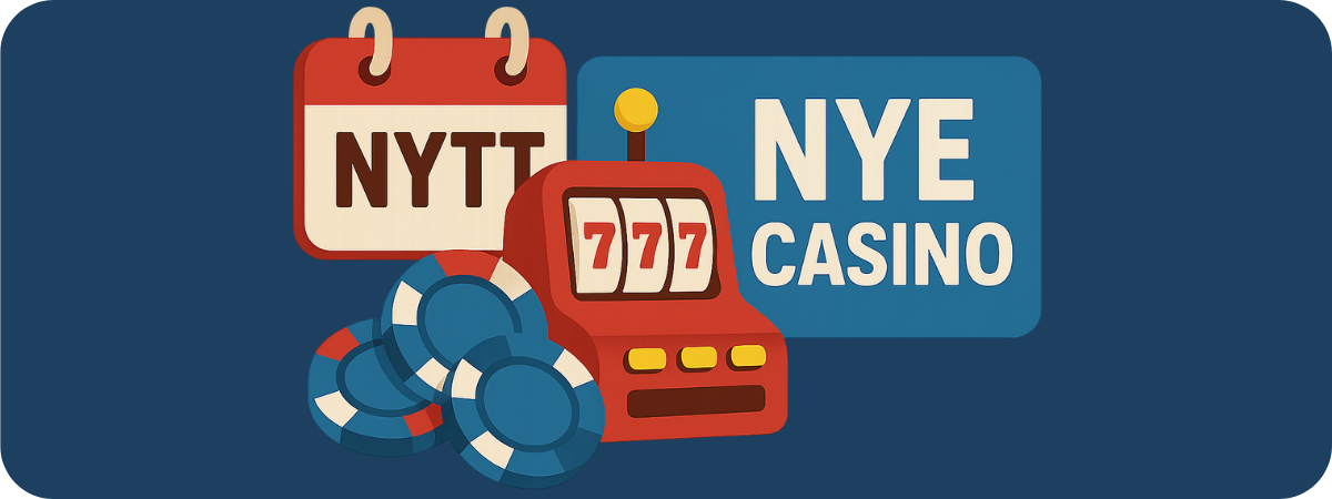 Illustrasjon av nye casinoer i Norge med moderne spilleautomater, bonuser og mobilvennlig design