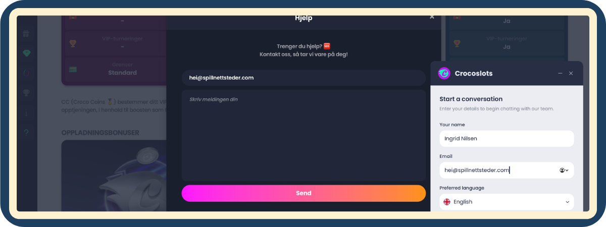 Kundeservice hos Crocoslots Casino – støtte 24/7 crocoslots-casino-support-side