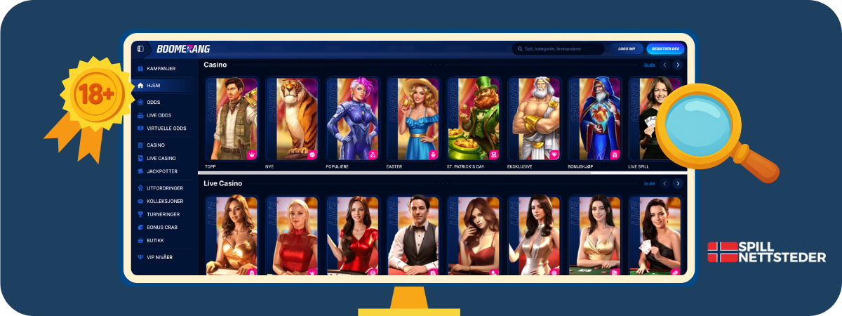 Boomerang Bet Casino – anmeldelse og erfaringer Boomerang Bet Casino – ærlig anmeldelse og erfaringer med spillutvalg, bonuser, betalingsmetoder, kundeservice og sikkerhet, presentert på en informativ og balansert måte for å hjelpe spillere med å ta trygge og velinformerte valg.