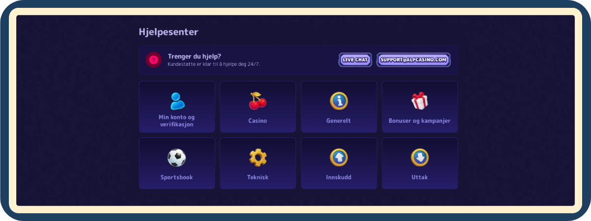 Kundeservice hos AlfCasino – en informativ, nøytral og ansvarlig gjennomgang av supportkanaler, responstid og kvalitet, presentert for å hjelpe spillere med å få rask og trygg hjelp når de trenger det.