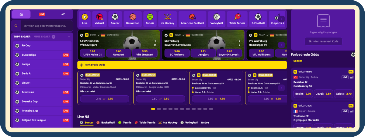 Sportsbook og e-sport hos Bonusbet Casino – en informativ og balansert oversikt over bettingtilbudet, inkludert tradisjonelle sportsmarkeder, live betting og populære e-sportsturneringer, presentert for å hjelpe spillere med å forstå odds og ta trygge, velinformerte valg.